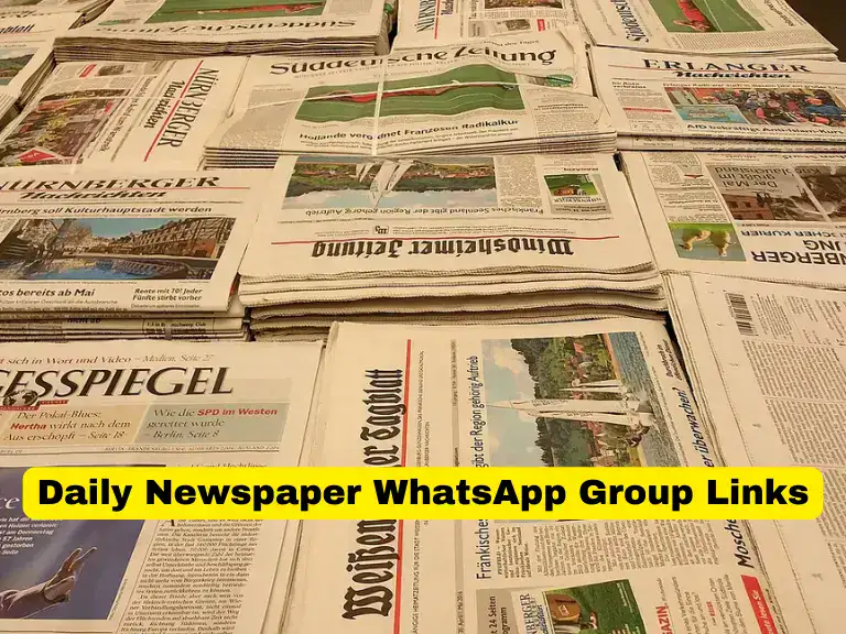 980+ Daily Newspaper WhatsApp Group Links List 2024